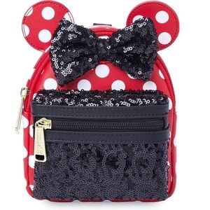 Minnie Mouse Sequin and Polka Dot Loungefly Wristlet NWT